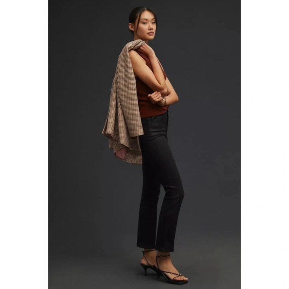 Anthropologie Paige Cindy  Mid Rise Coated Straight Leg Jean 34 - Picture 5 of 7